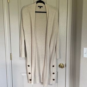 Cream Banana Republic Long Cardi Sz M